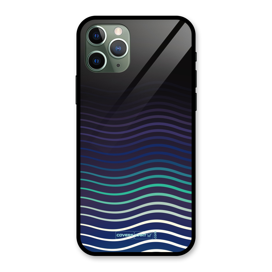 Wavy Stripes Glass Back Case for iPhone 11 Pro