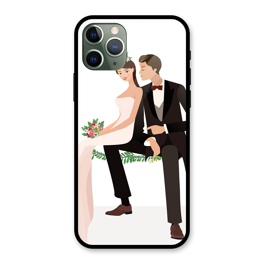 Wedding Couple Glass Back Case for iPhone 11 Pro