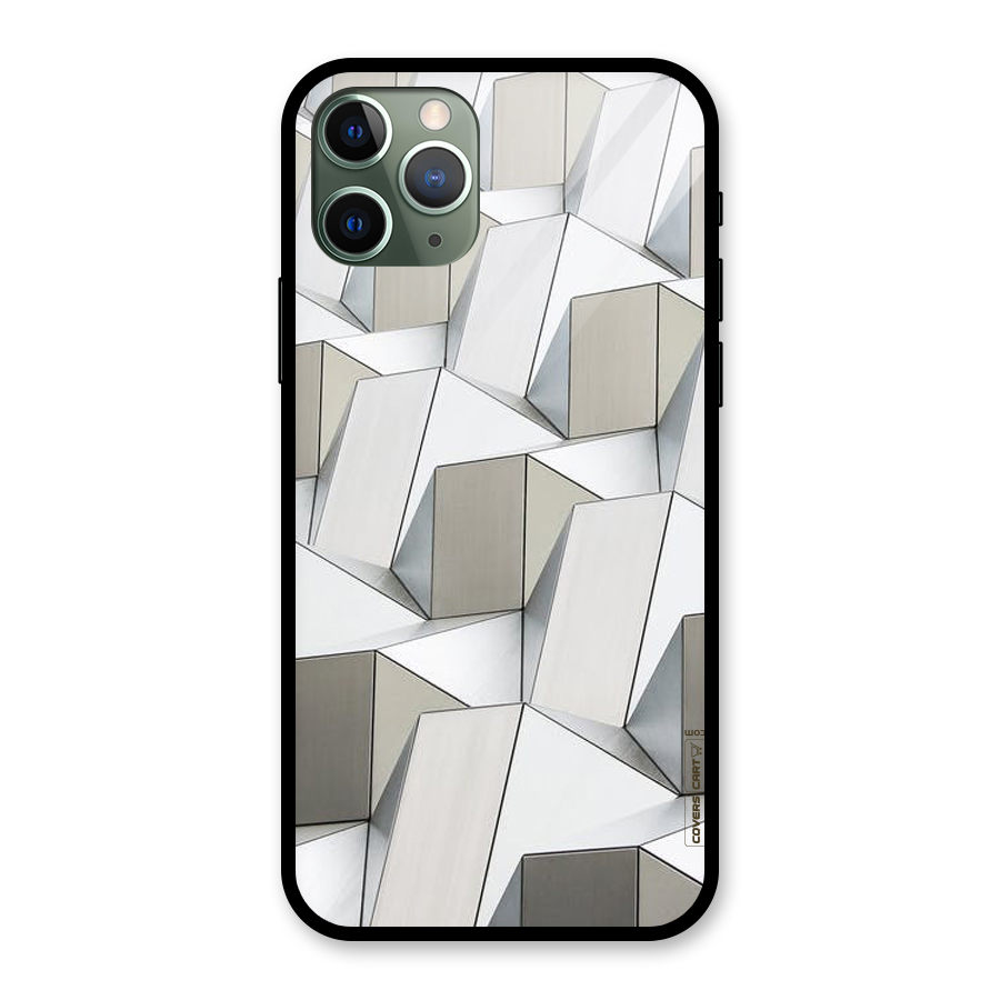 White Abstract Art Glass Back Case for iPhone 11 Pro