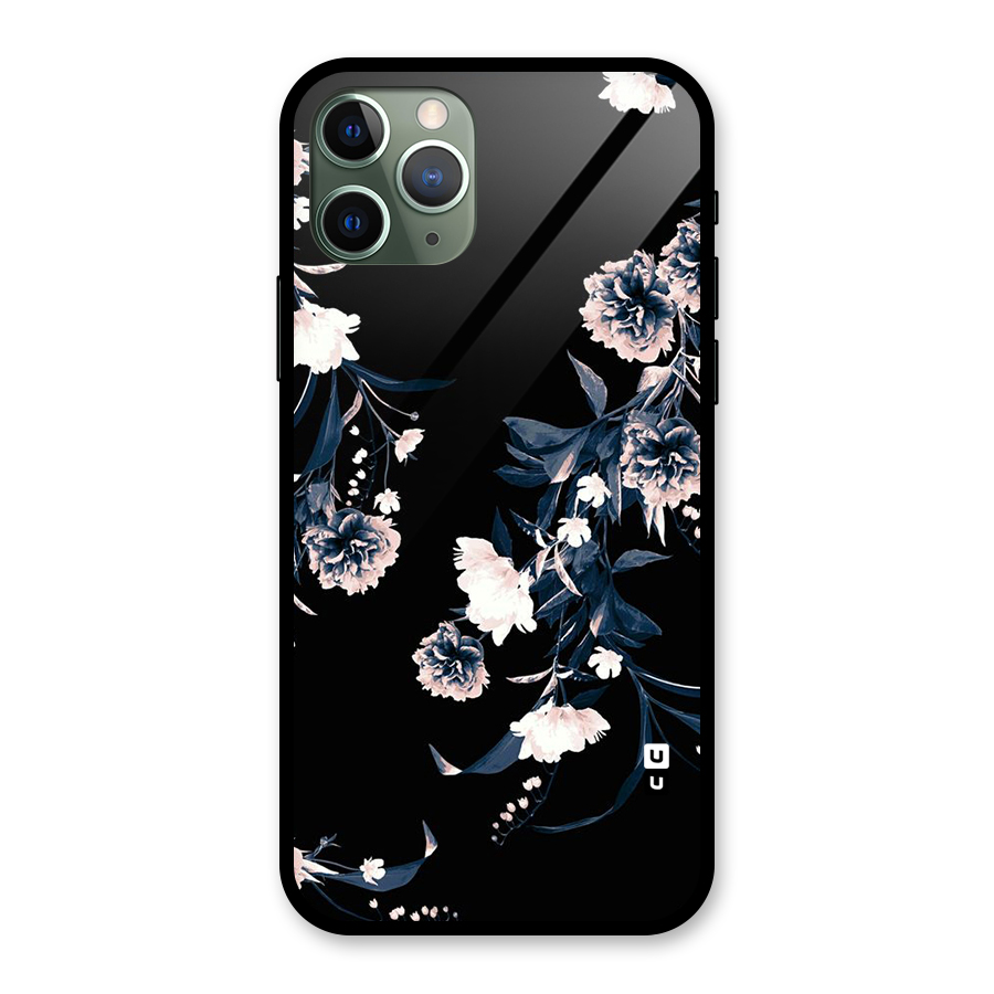 White Flora Glass Back Case for iPhone 11 Pro