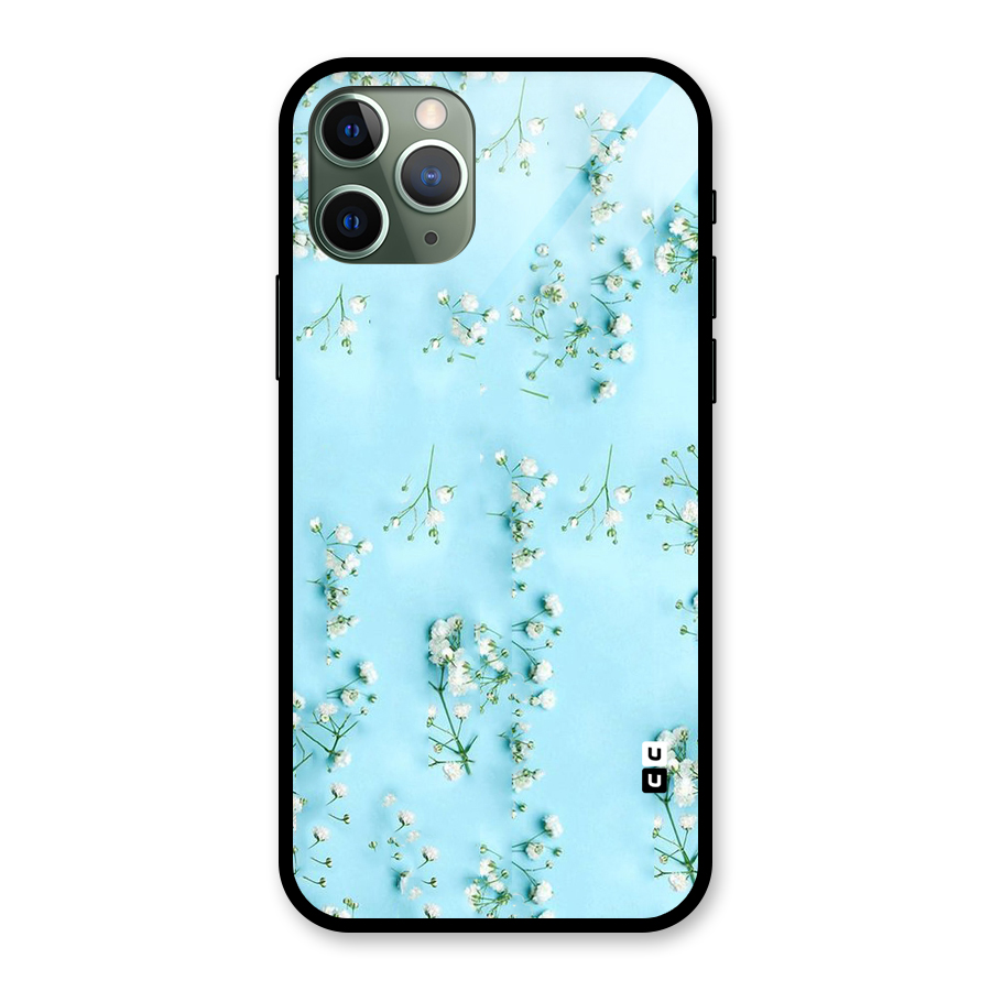 White Lily Design Glass Back Case for iPhone 11 Pro
