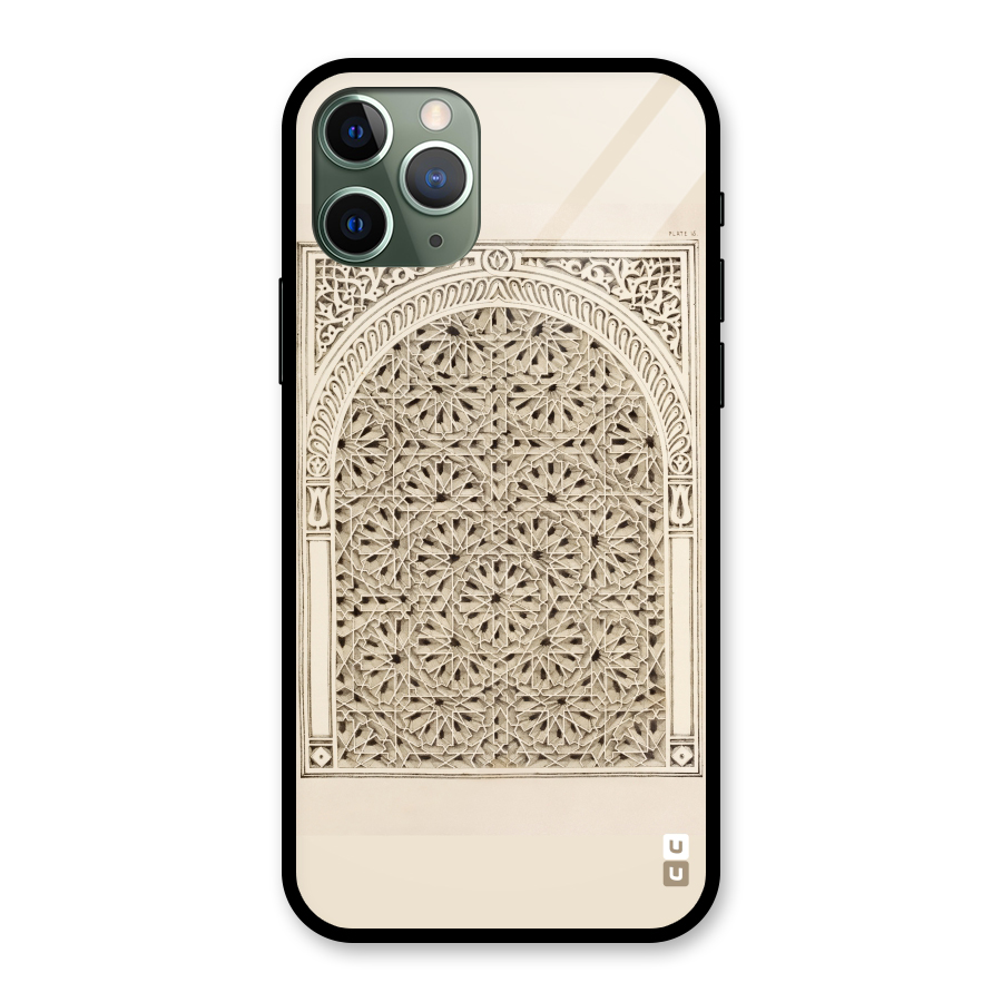 Window Ornaments Glass Back Case for iPhone 11 Pro