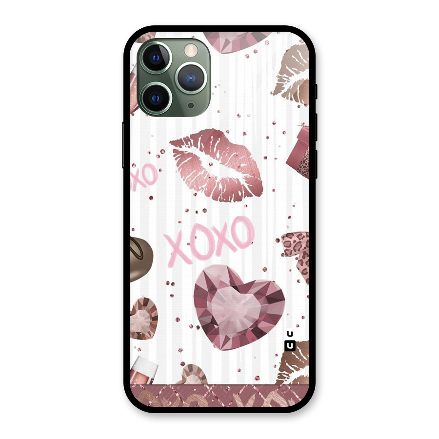 Wine Lip xoxo Glass Back Case for iPhone 11 Pro
