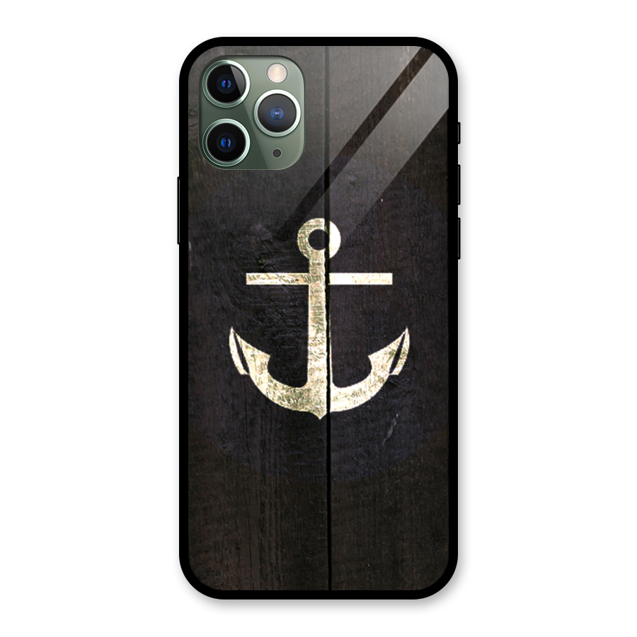 Wood Anchor Glass Back Case for iPhone 11 Pro