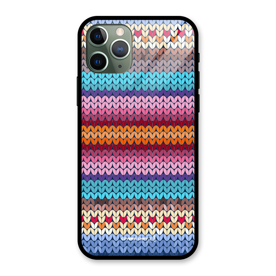 Woolen Glass Back Case for iPhone 11 Pro
