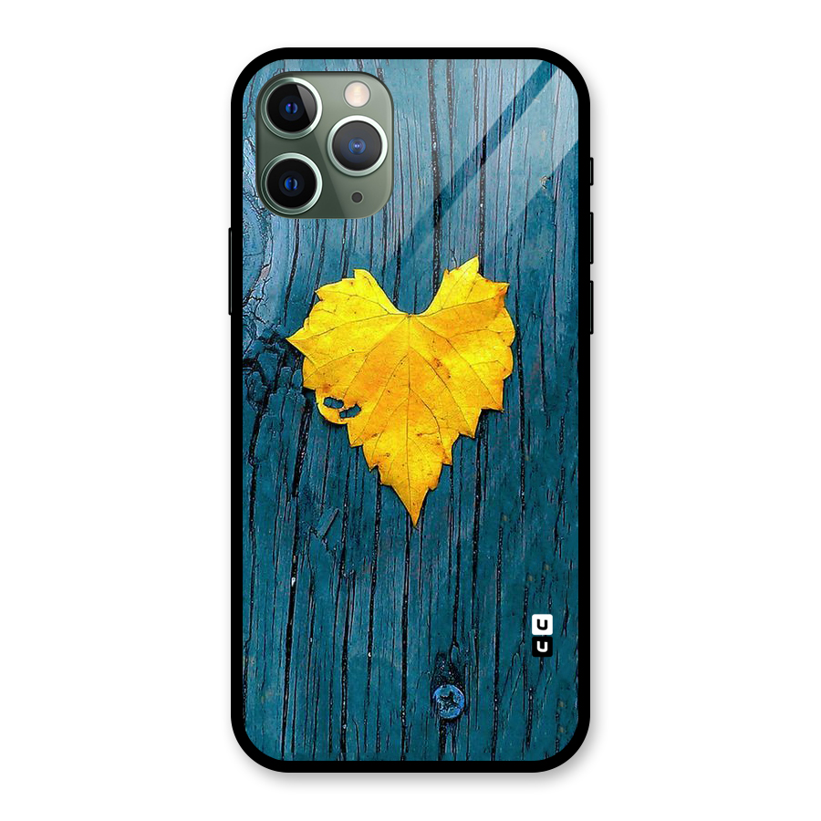 Yellow Leaf Glass Back Case for iPhone 11 Pro