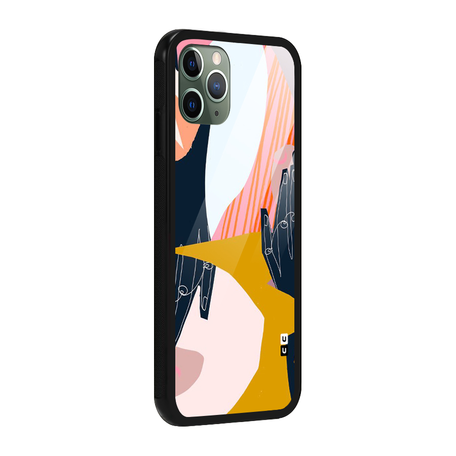 Abstract Hands Glass Back Case for iPhone 11 Pro