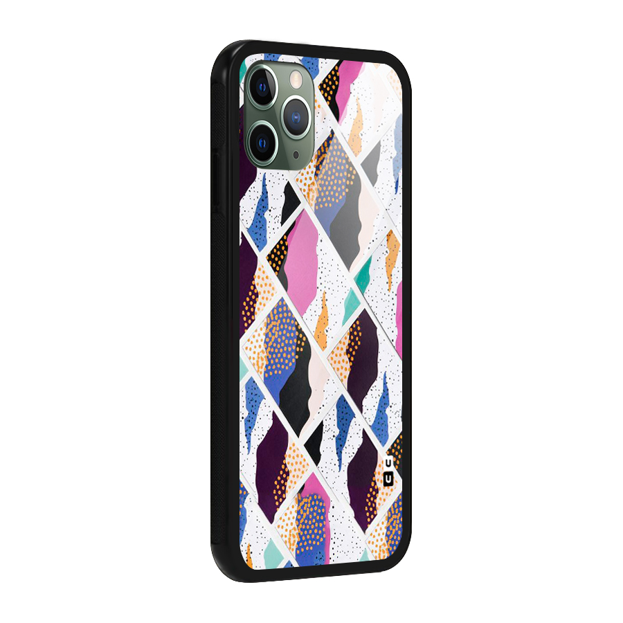 Abstract Polka Glass Back Case for iPhone 11 Pro