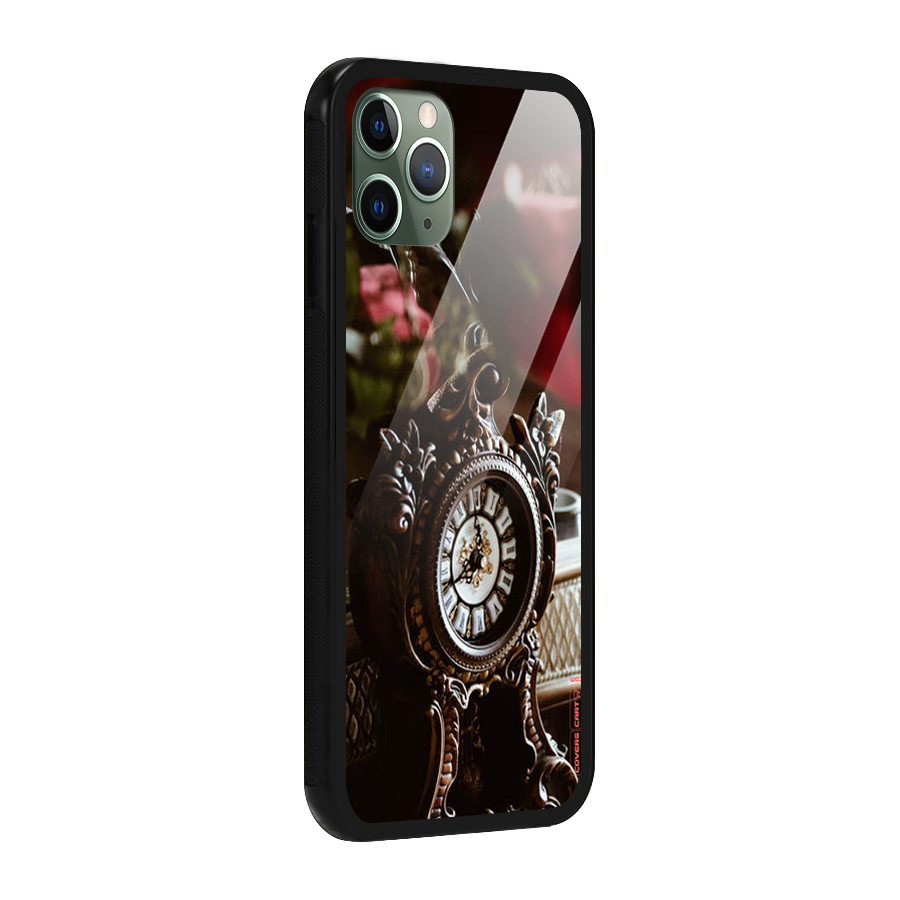 Ancient Clock Glass Back Case for iPhone 11 Pro
