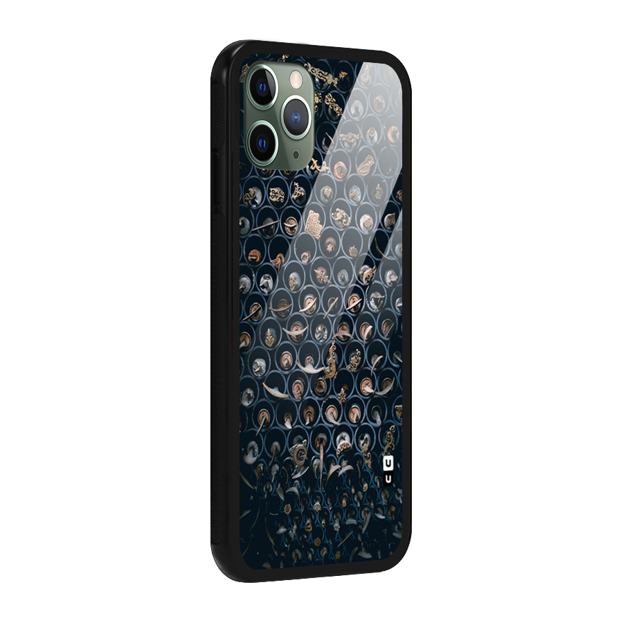 Ancient Wall Circles Glass Back Case for iPhone 11 Pro