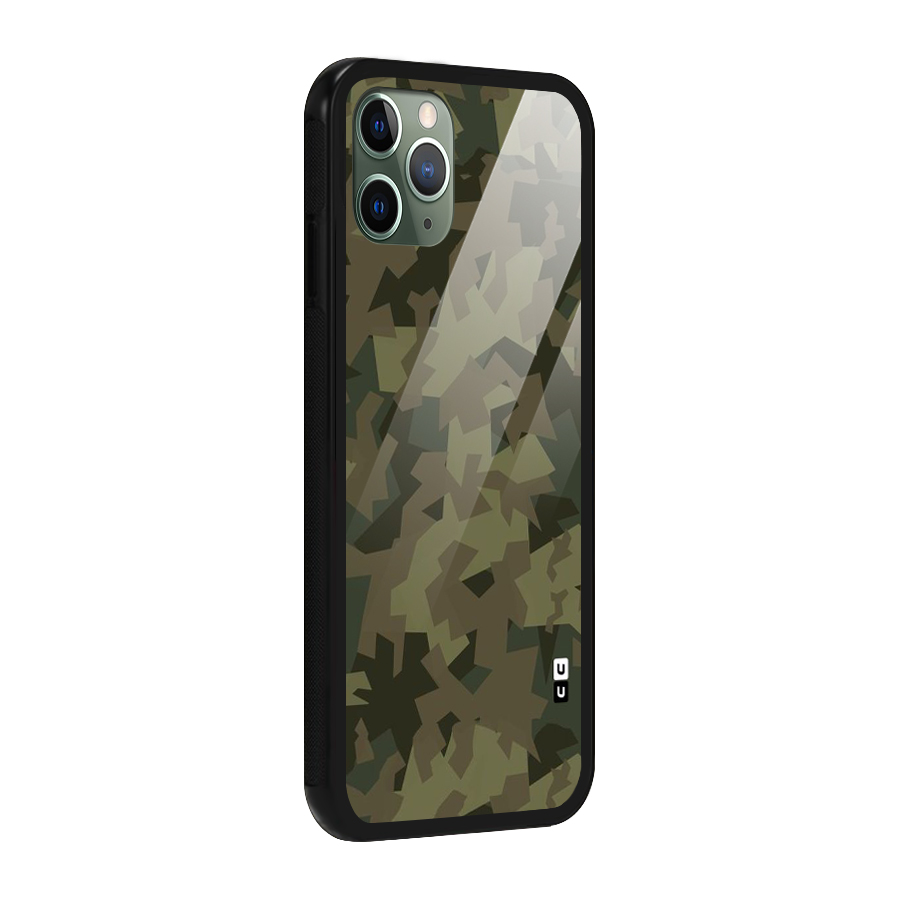 Army Abstract Glass Back Case for iPhone 11 Pro