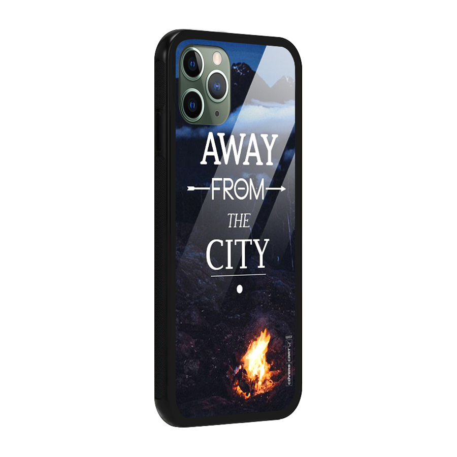 Away From City Glass Back Case for iPhone 11 Pro