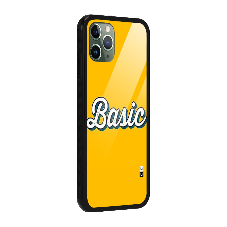Basic Yellow Glass Back Case for iPhone 11 Pro