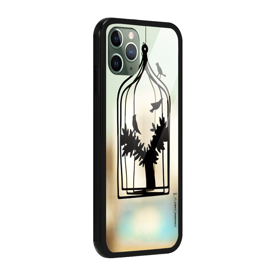 Beautiful Pegion Cage Glass Back Case for iPhone 11 Pro