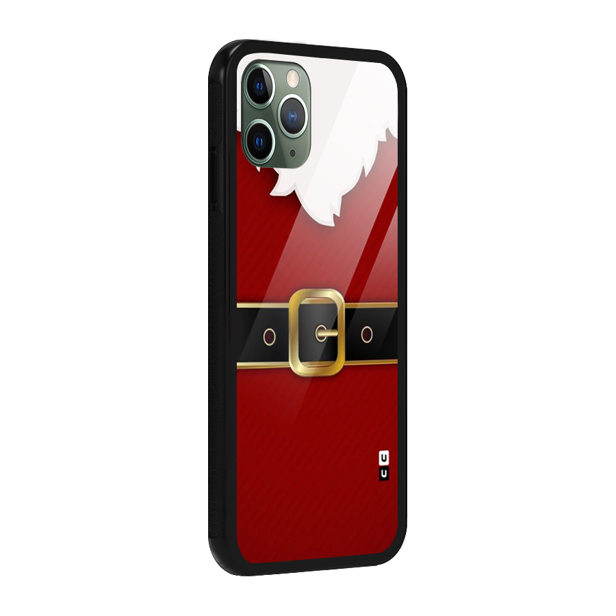Black Belt Design Glass Back Case for iPhone 11 Pro