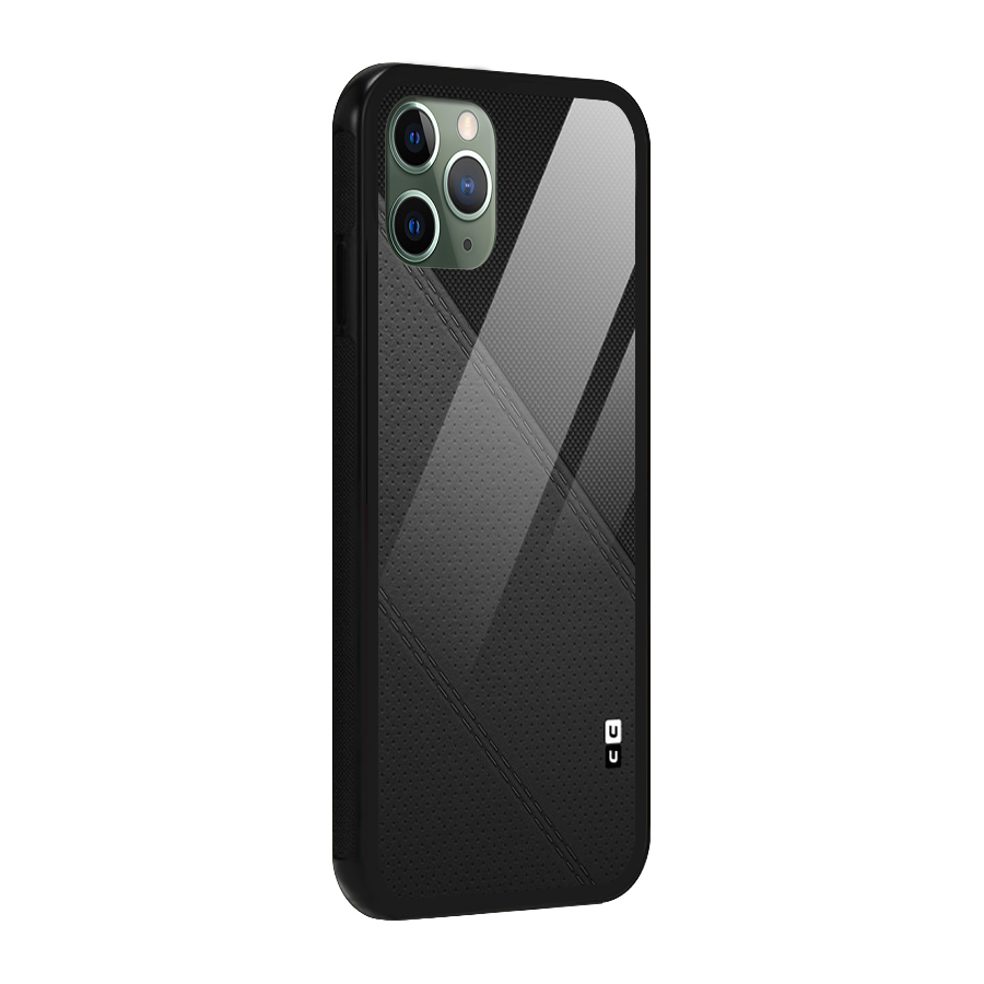 Black Polka Stripe Glass Back Case for iPhone 11 Pro