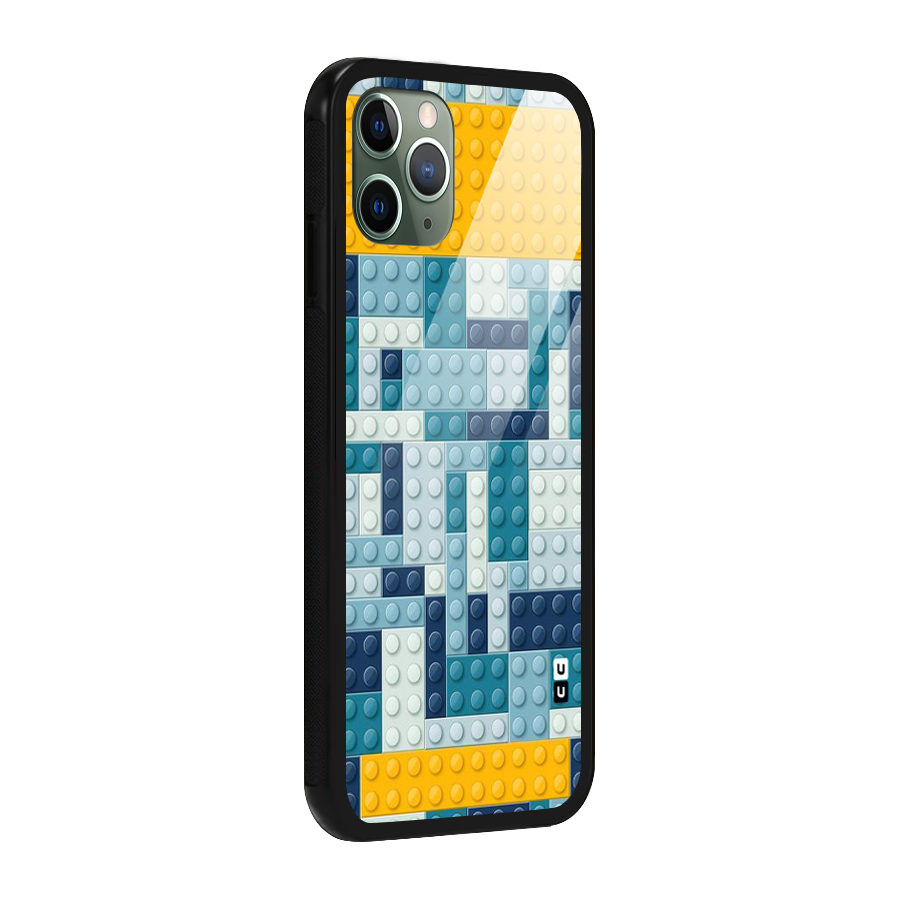 Blocks Blues Glass Back Case for iPhone 11 Pro