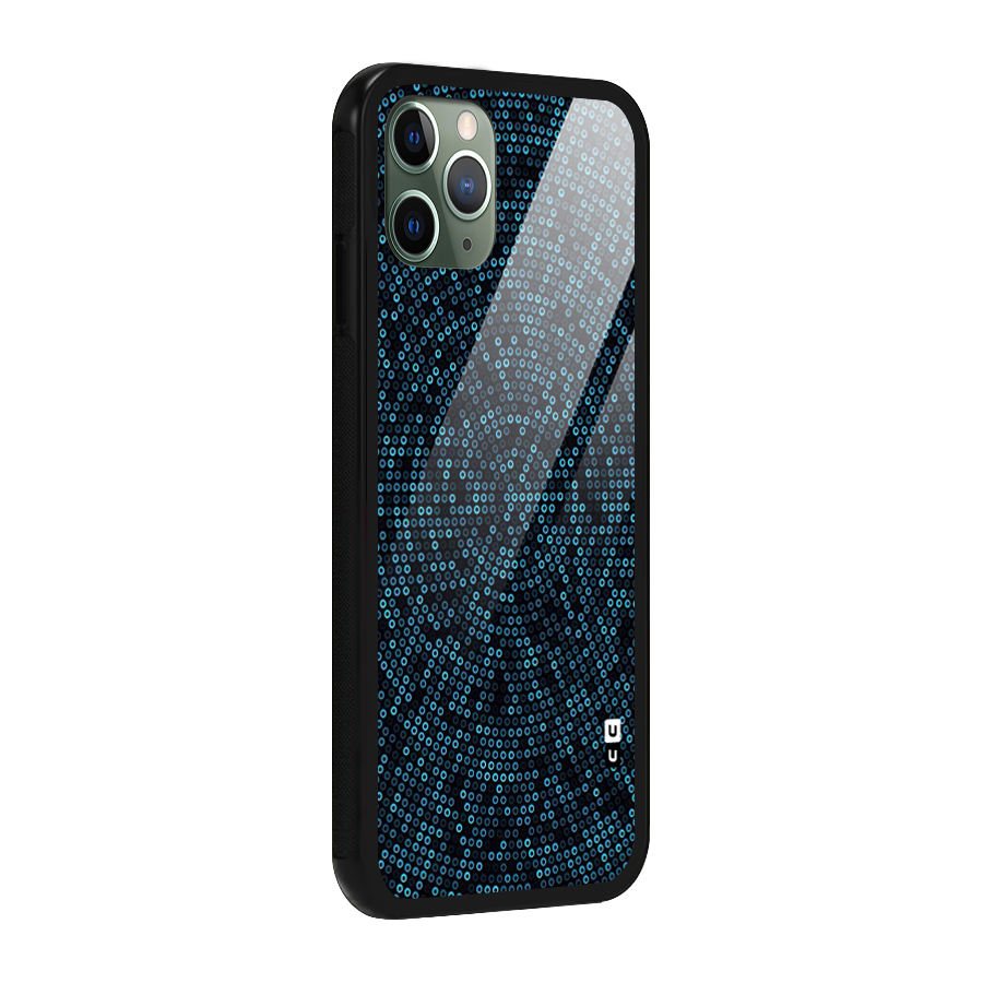 Blue Disco Lights Glass Back Case for iPhone 11 Pro
