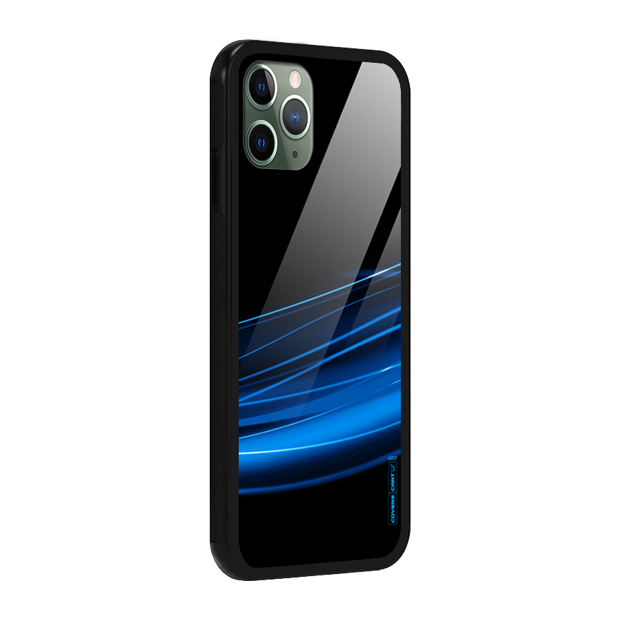 Blue Flow Glass Back Case for iPhone 11 Pro
