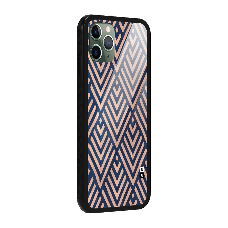 Blue Peach Glass Back Case for iPhone 11 Pro