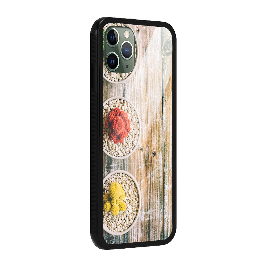 Cacti Decor Glass Back Case for iPhone 11 Pro