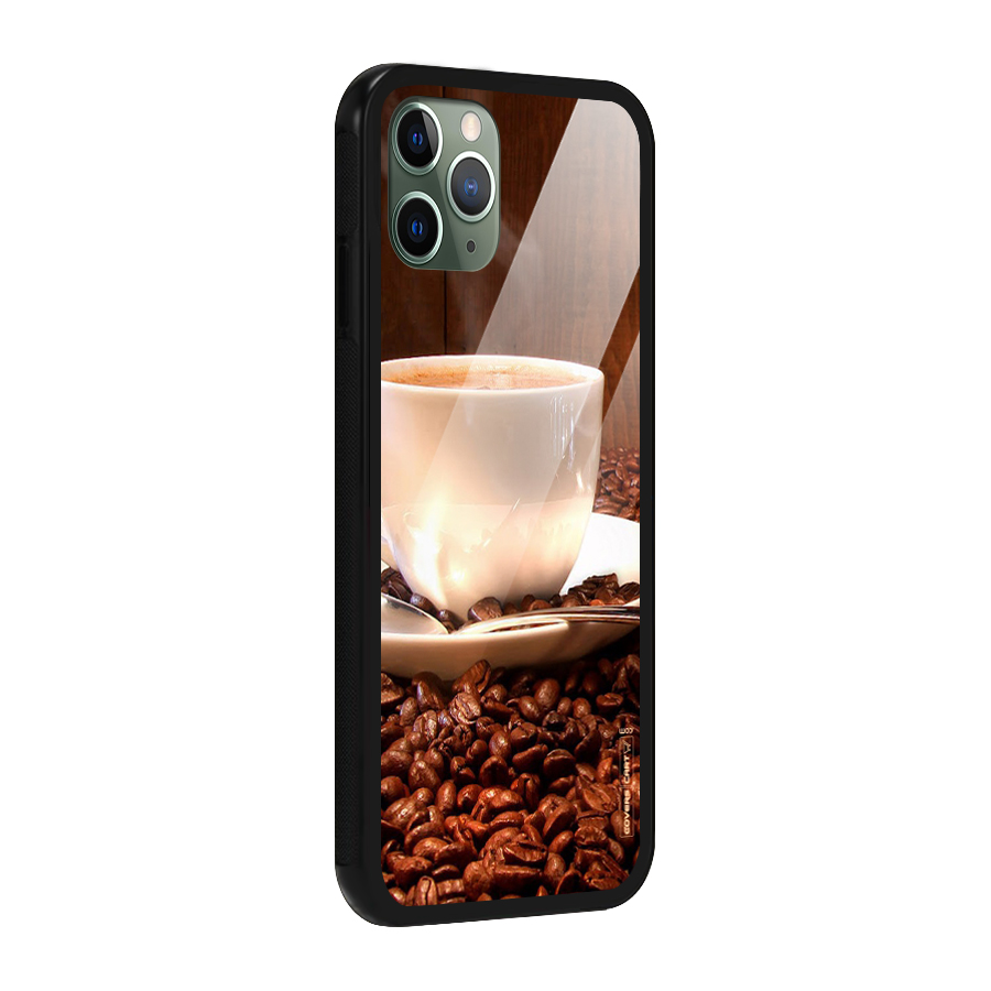 Caffeine Beans Glass Back Case for iPhone 11 Pro