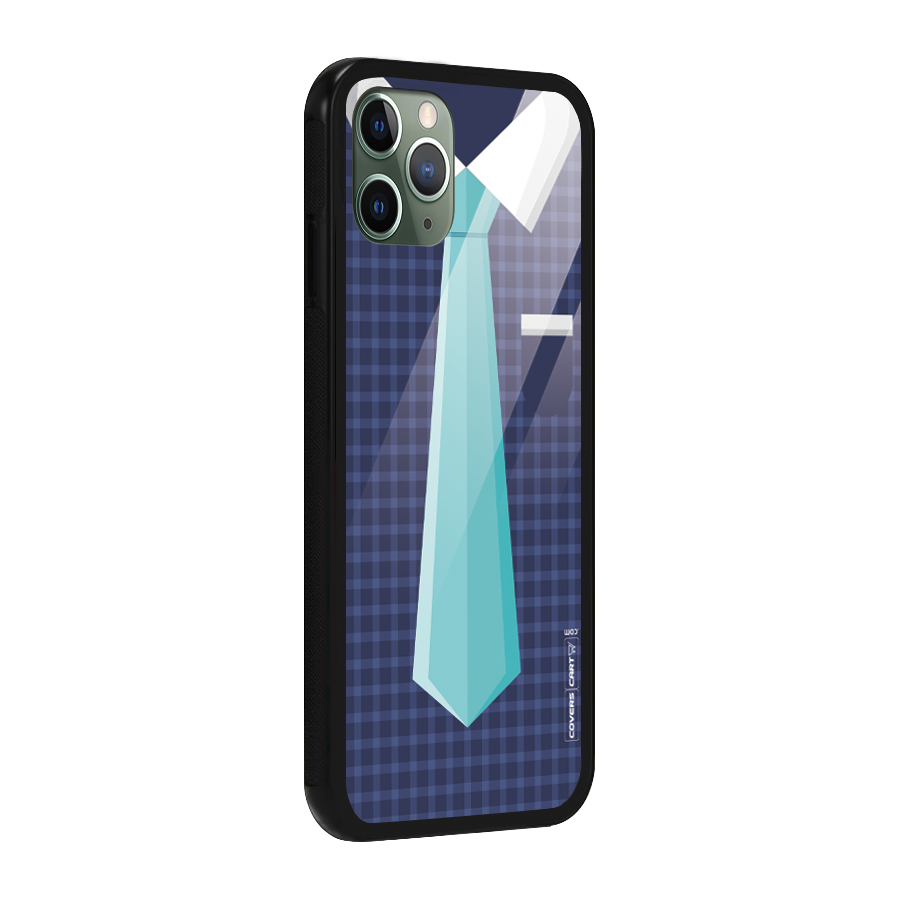 Checked Shirt Tie Glass Back Case for iPhone 11 Pro