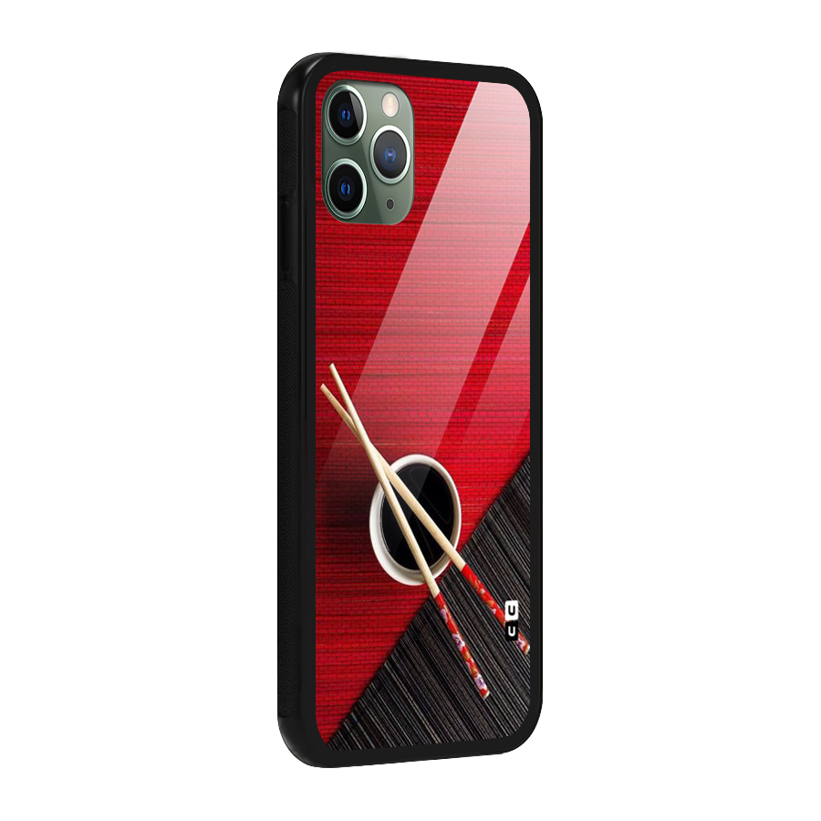 Chopstick Design Glass Back Case for iPhone 11 Pro