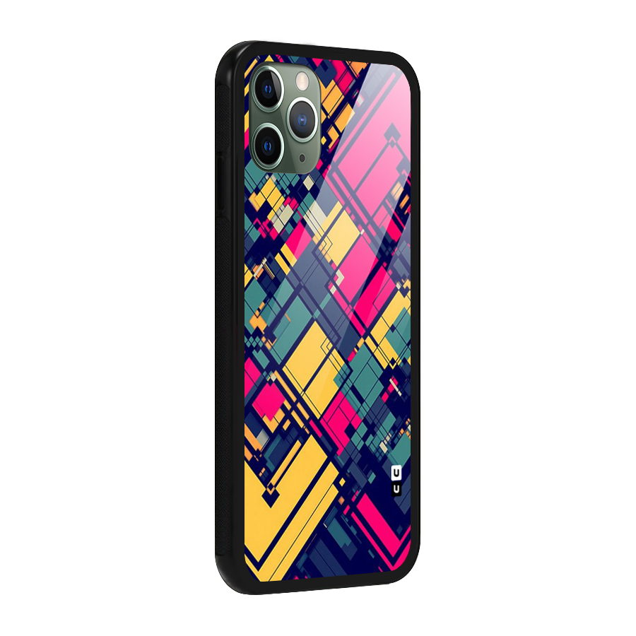 Classic Abstract Coloured Glass Back Case for iPhone 11 Pro