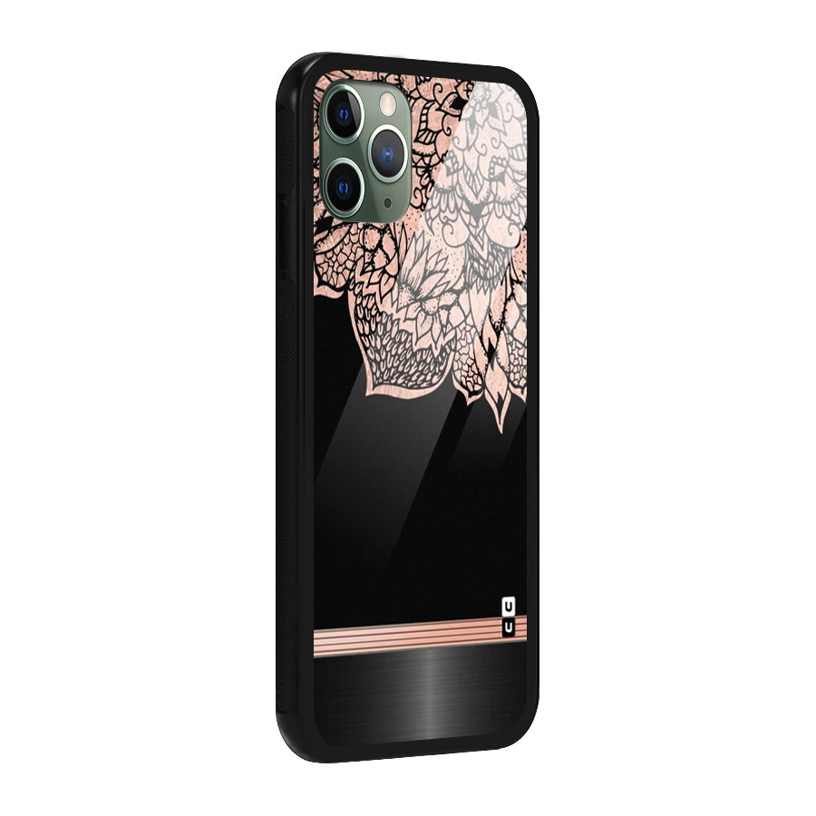 Classic Black Sleak Design Glass Back Case for iPhone 11 Pro