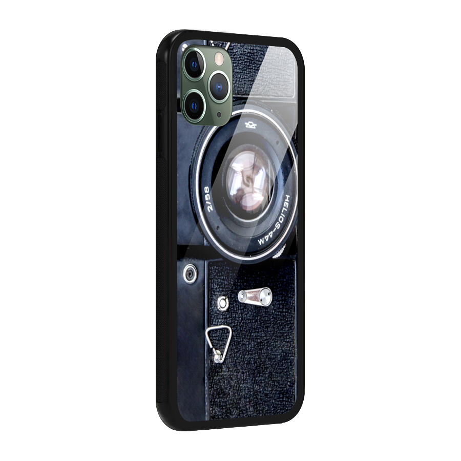 Classic Camera Glass Back Case for iPhone 11 Pro