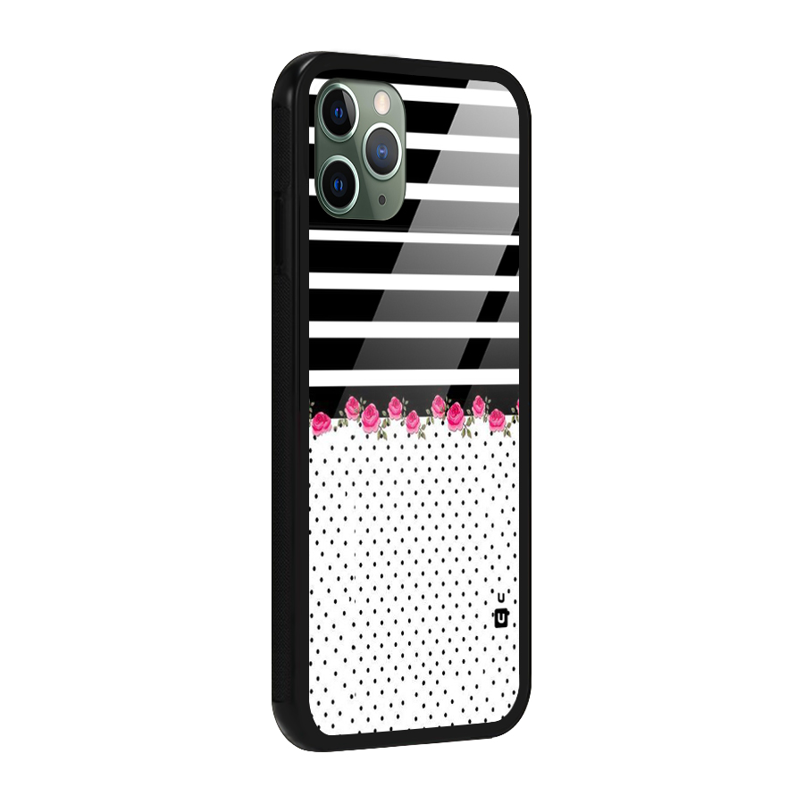 Classic Polka Stripes Glass Back Case for iPhone 11 Pro