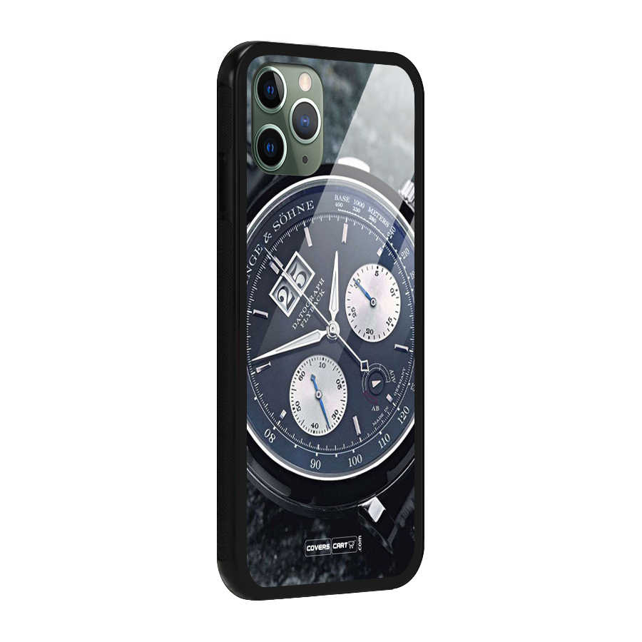Classic Wrist Watch Glass Back Case for iPhone 11 Pro