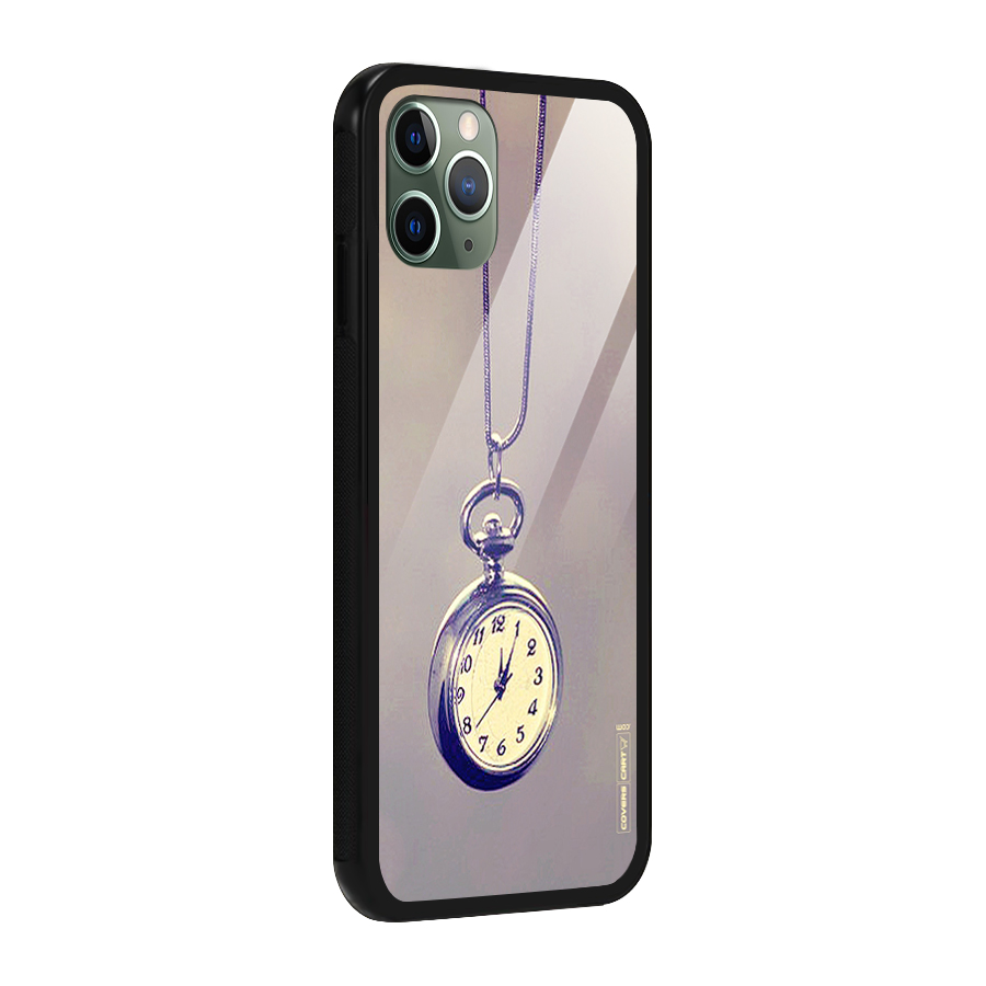 Clock Locket Glass Back Case for iPhone 11 Pro