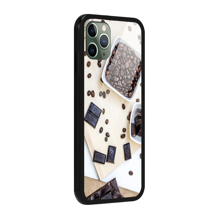 Coffee Beans and Chocolate Glass Back Case for iPhone 11 Pro