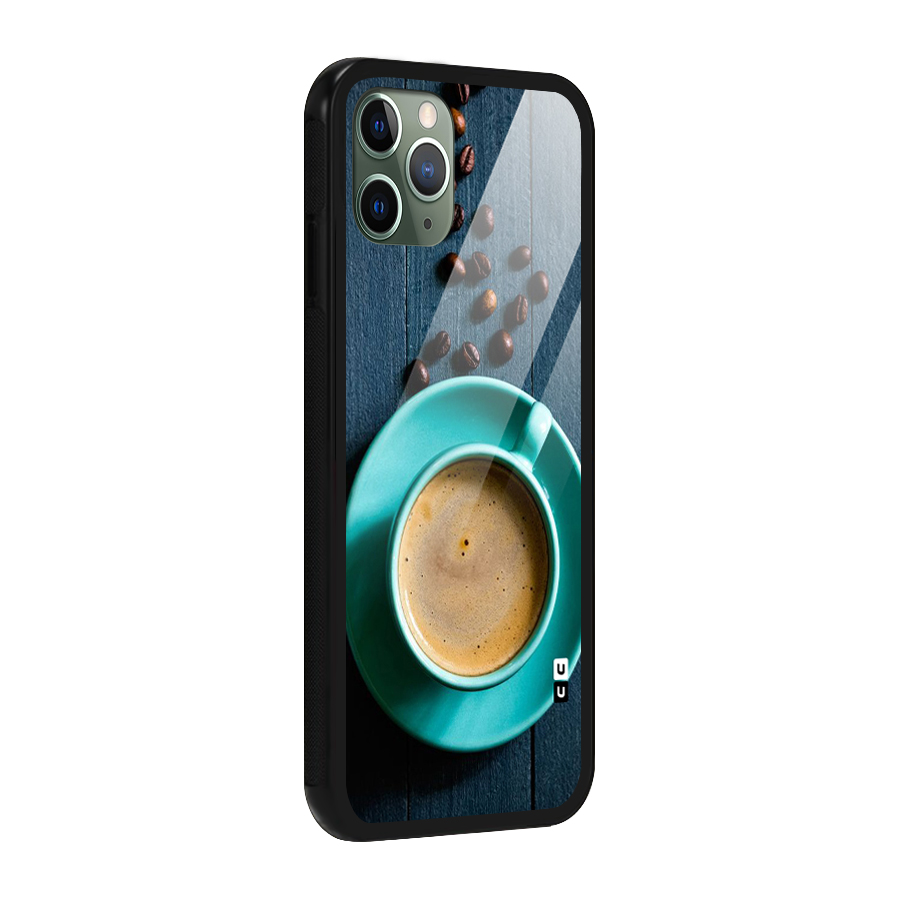 Coffee Beans and Cup Glass Back Case for iPhone 11 Pro