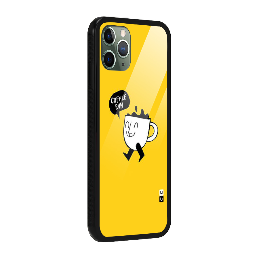 Coffee Run Glass Back Case for iPhone 11 Pro
