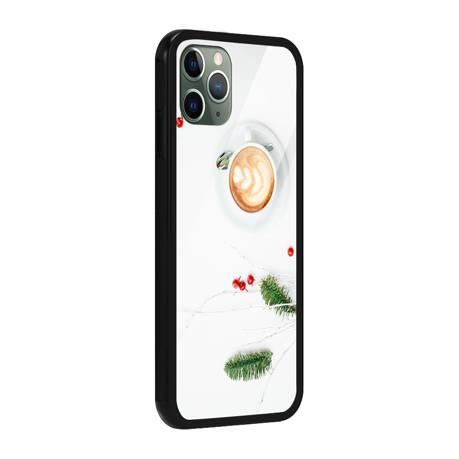 Coffee and Leafs Glass Back Case for iPhone 11 Pro
