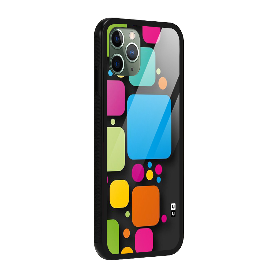 Color Boxes Abstract Glass Back Case for iPhone 11 Pro