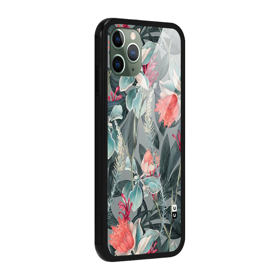 Colored Petals Glass Back Case for iPhone 11 Pro