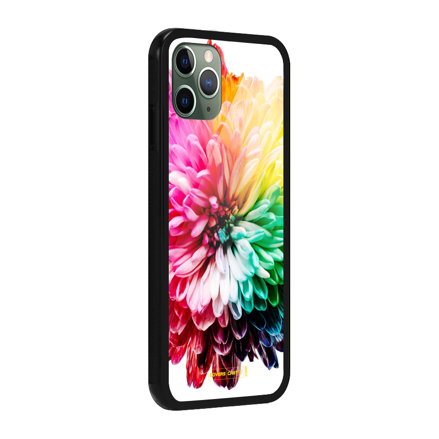 Colorful Flower Glass Back Case for iPhone 11 Pro