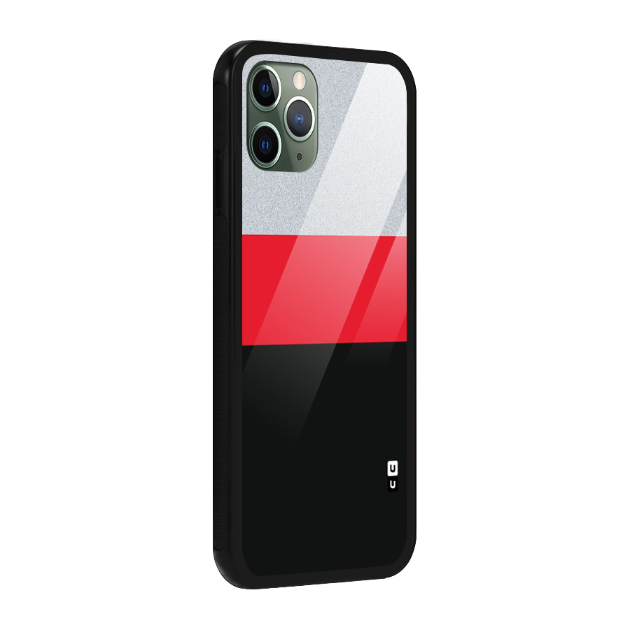 Cool Melange Stripe Glass Back Case for iPhone 11 Pro