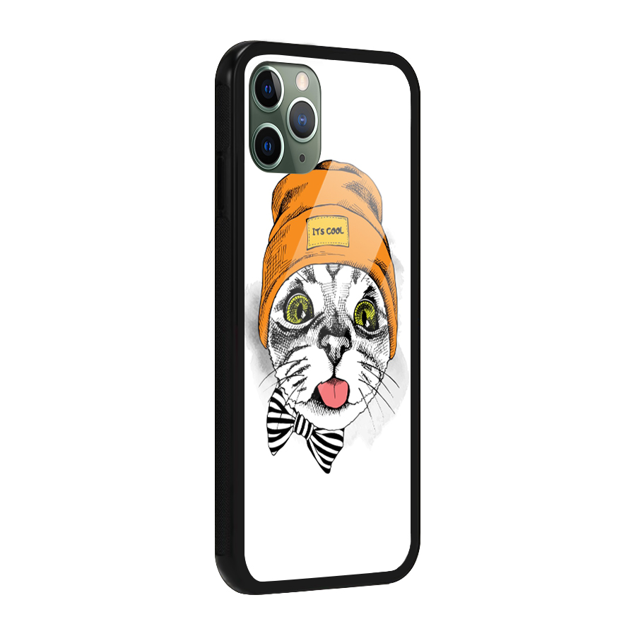 Cool cat Glass Back Case for iPhone 11 Pro