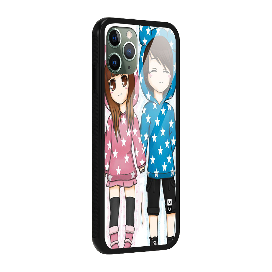 Couple In Stars Glass Back Case for iPhone 11 Pro