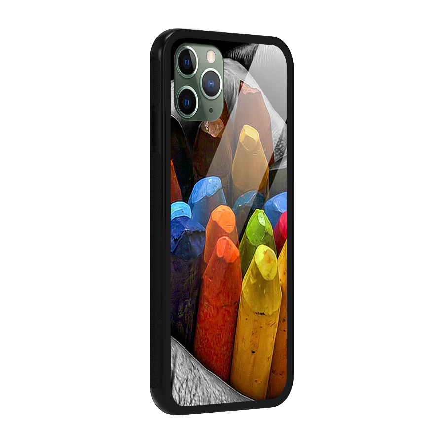 Crayons Beautiful Glass Back Case for iPhone 11 Pro