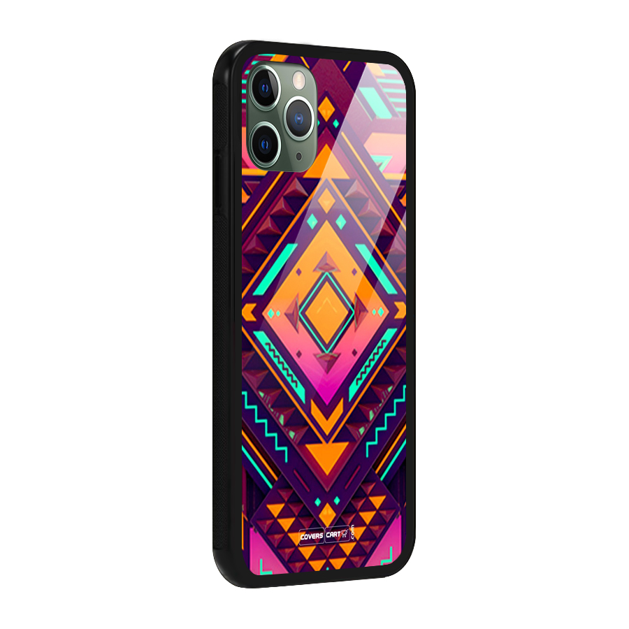 Creative Rhombus Glass Back Case for iPhone 11 Pro