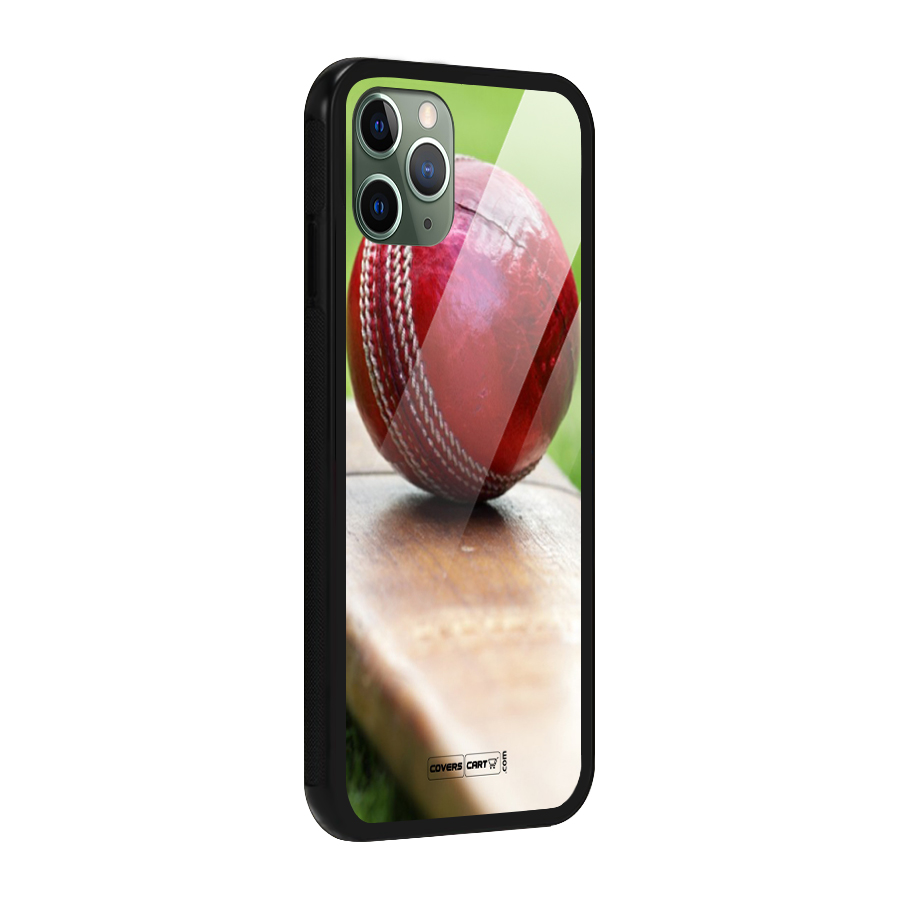 Cricket Bat Ball Glass Back Case for iPhone 11 Pro