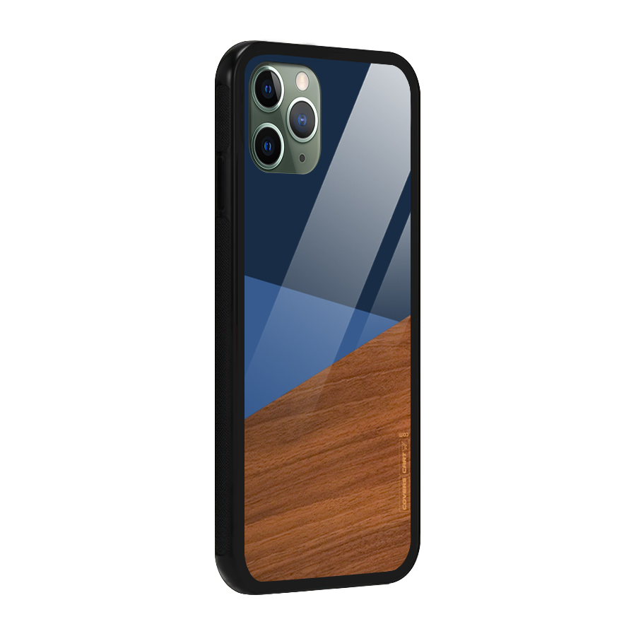 Crossed Lines Pattern Glass Back Case for iPhone 11 Pro
