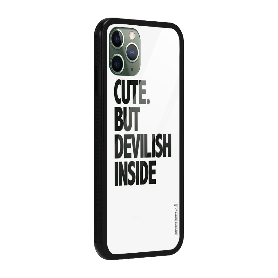 Cute But Devil Glass Back Case for iPhone 11 Pro