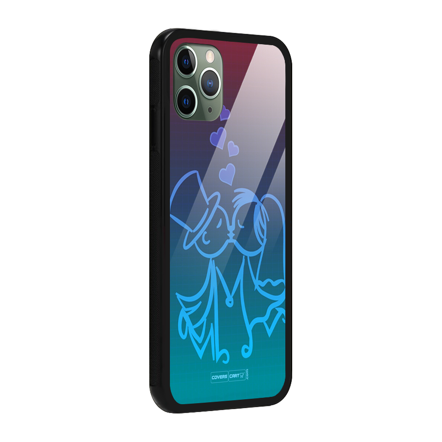 Cute Love Glass Back Case for iPhone 11 Pro